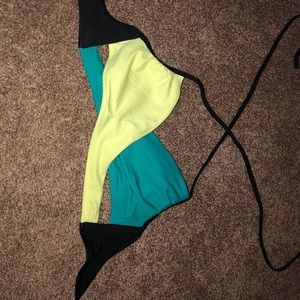 PINK crisscross swim top